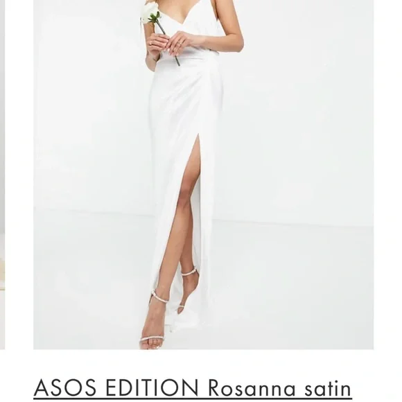 ASOS Edition Elegant Satin Dress - Picture 1 of 3